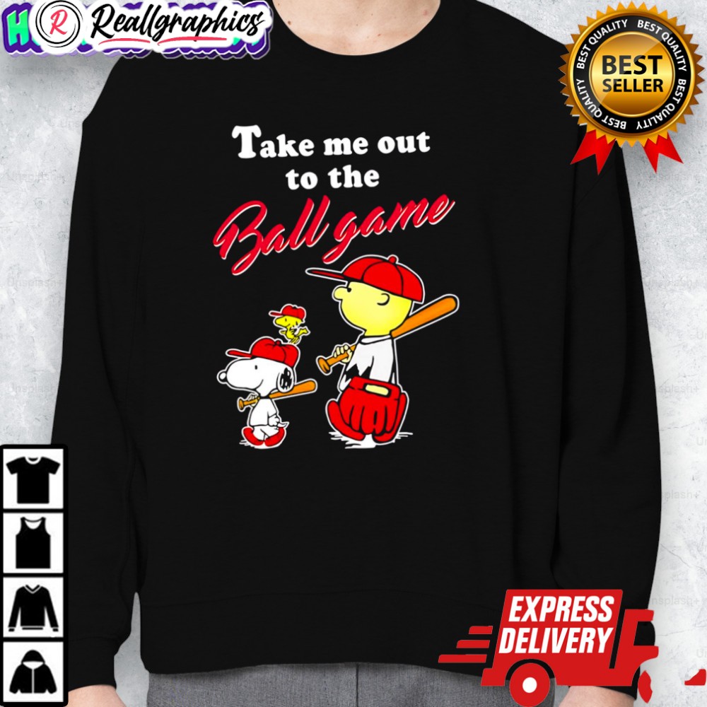 premium take me out ball game snoopy peanut shirt 2 j3praw