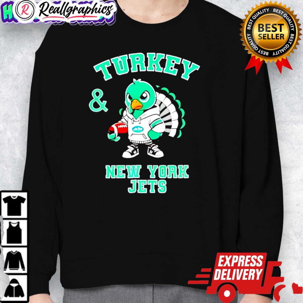 premium turkey and new york jets football nfl happy thanksgiing shirt 2 mkktt2