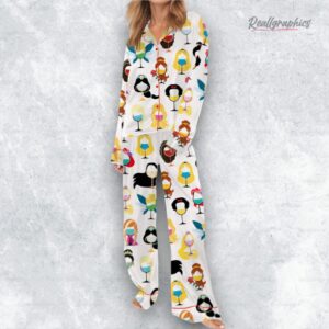 princess wine glass satin pajama set 1 jq9ity