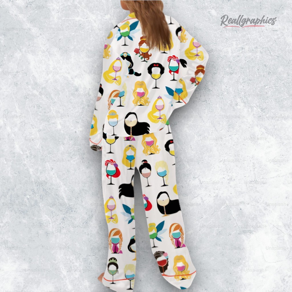 princess-wine-glass-satin-pajama-set-3_p75stm princess wine glass satin pajama set 3 p75stm