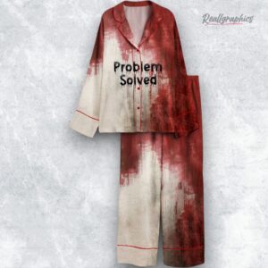 problem soled bloody horror halloween satin pajama set 1 yjxqlw
