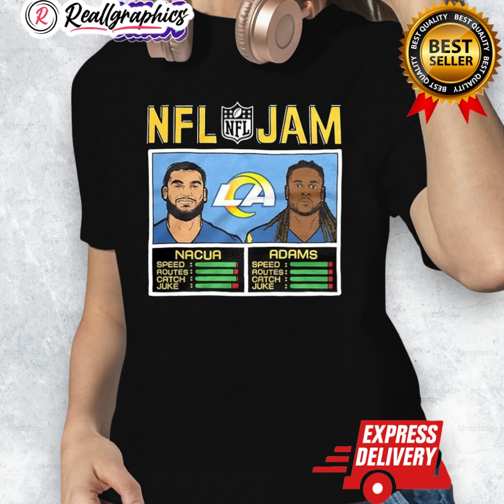 Puka Nacua And Ashton Jeanty Los Angeles Rams Nfl Jam Classic Video Game Shirt Puka Nacua And Ashton Jeanty Los Angeles Rams Nfl Jam Classic Video Game Shirt