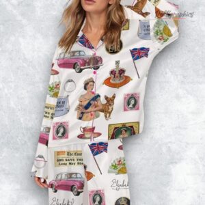 queen elizabeth ii vintage pajama set 1 w7aslo