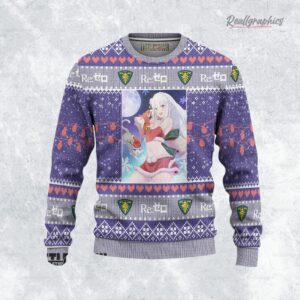re zero ugly sweater custom emilia x puck sweatshirt 1 k0nj05