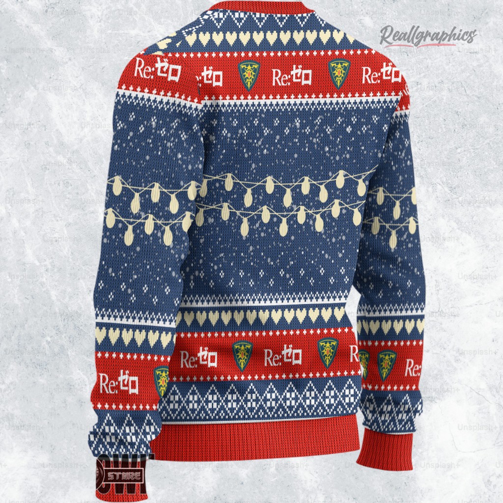 re zero ugly sweater custom natsuki x emilia sweatshirt 2 p4jqru