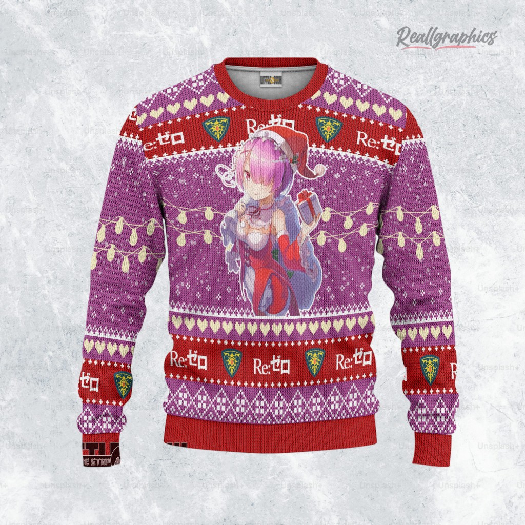 re zero ugly sweater custom ram sweatshirt 2 cnn3cy