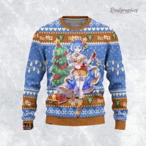 re zero ugly sweater custom rem sweatshirt 1 yxcuvw