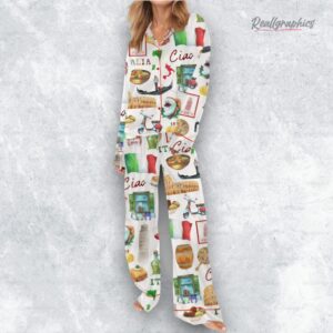 rome italy trael jubilee satin pajama set 1 cuaa68