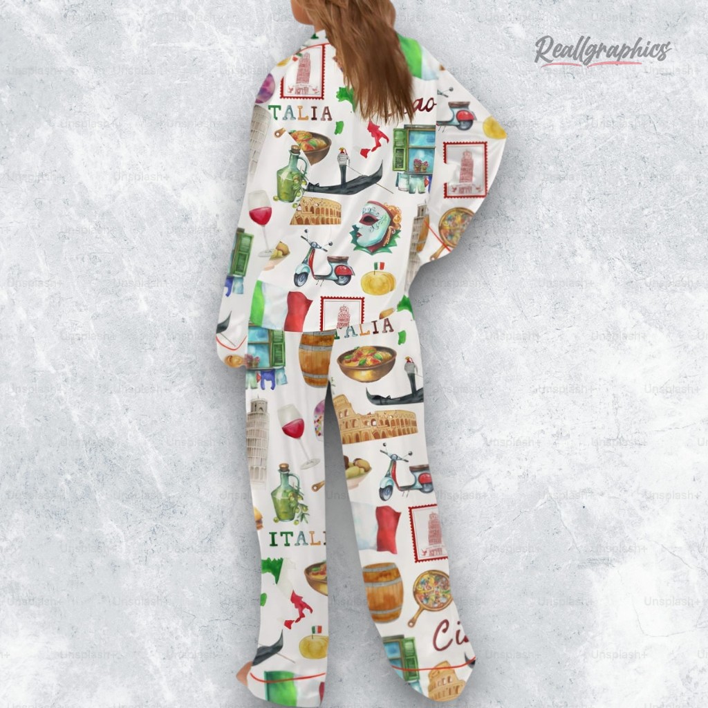 rome italy trael jubilee satin pajama set 2 nb4n3t