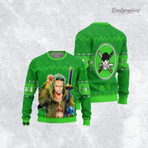 roronoa zoro one piece anime christmas ugly sweater anime xmas gift ideas 3 du5iwl