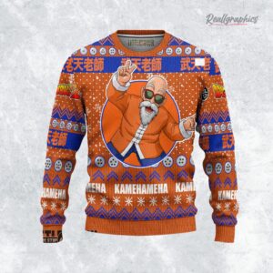 roshi ugly sweater dragon ball z xmas ugly sweatshirt sweater 1 x5kpji