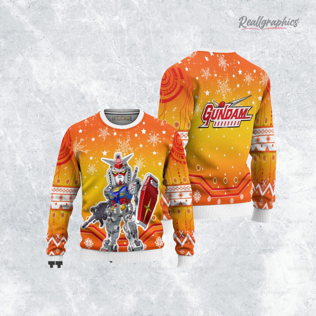 RX 78 2 Gundam Anime Christmas Ugly Sweater Anime Xmas Gift Ideas RX 78 2 Gundam Anime Christmas Ugly Sweater Anime Xmas Gift Ideas