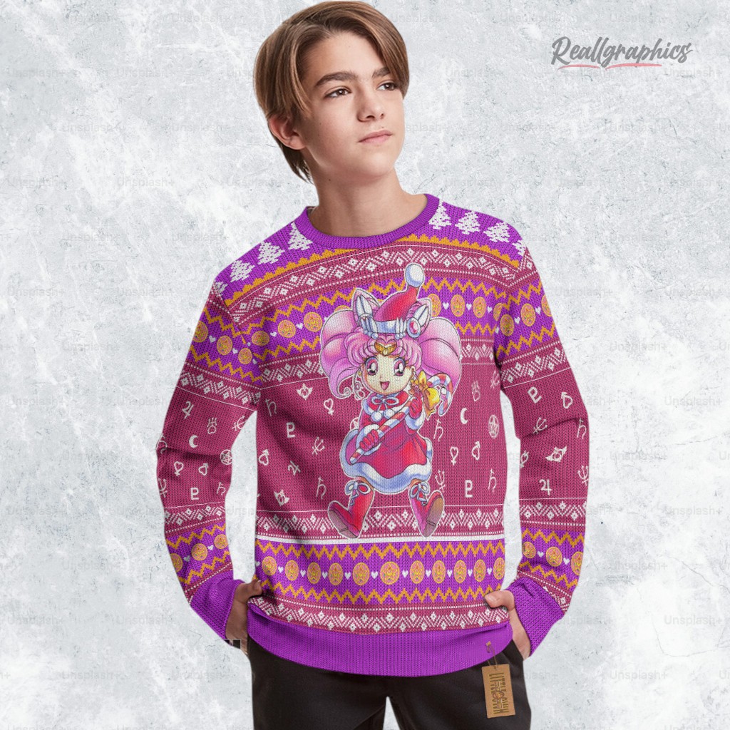 Sailor Chibi Moon Ugly Sweater Custom Sailor Moon Sweatshirt Christmas Gift Sailor Chibi Moon Ugly Sweater Custom Sailor Moon Sweatshirt Christmas Gift