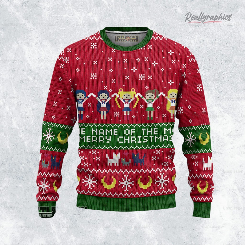 Sailor Guardians Ugly Christmas Sweater Sailor Moon Custom Anime Sweatshirt Sailor Guardians Ugly Christmas Sweater Sailor Moon Custom Anime Sweatshirt