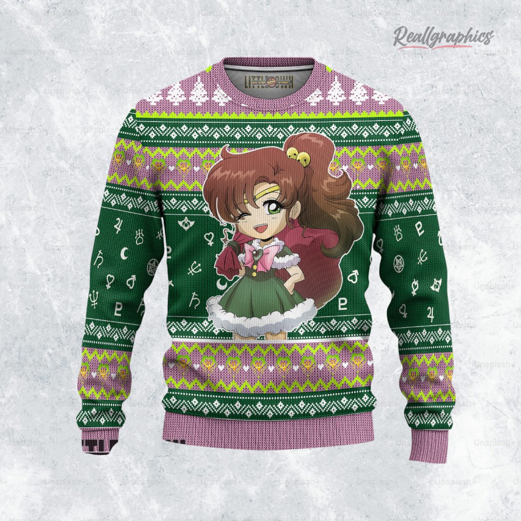 Sailor Jupiter Ugly Christmas Sweater Sailor Moon Custom Anime Sweatshirt Sailor Jupiter Ugly Christmas Sweater Sailor Moon Custom Anime Sweatshirt