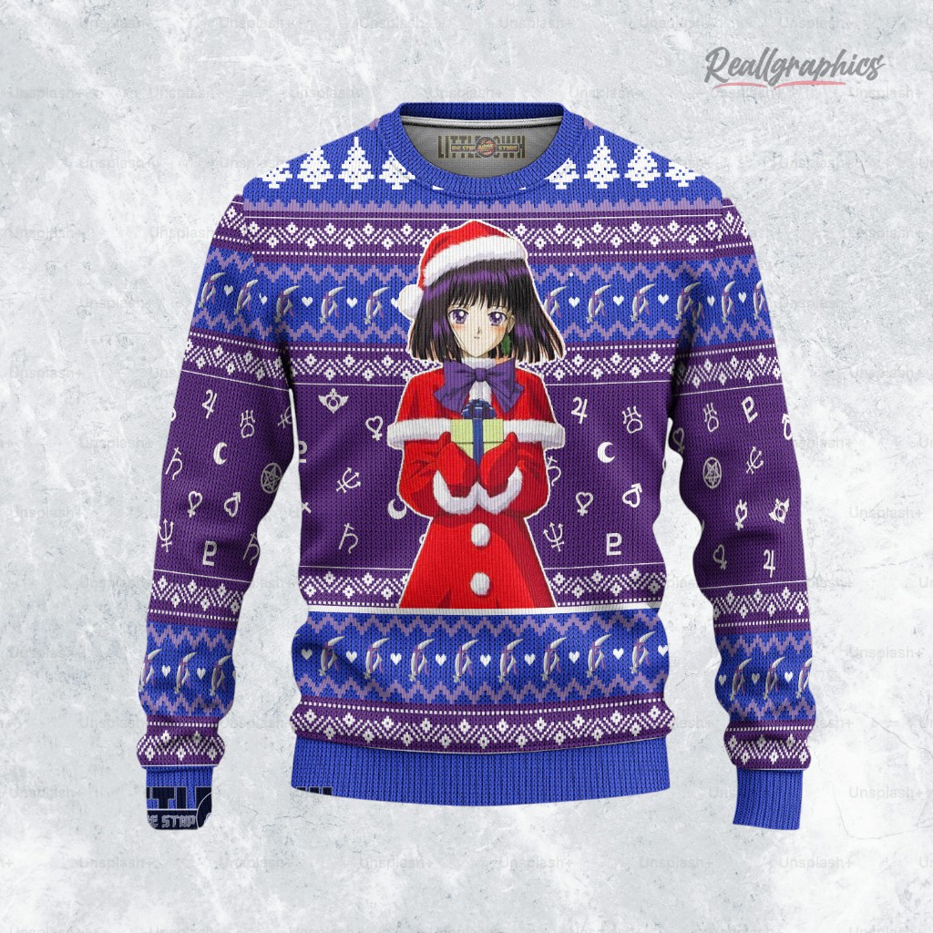 Sailor Saturn Ugly Christmas Sweater Sailor Moon Custom Anime Sweatshirt Sailor Saturn Ugly Christmas Sweater Sailor Moon Custom Anime Sweatshirt