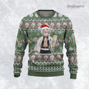 sanemi ugly christmas sweater demon slayer custom anime sweatshirt 1 dxixsr