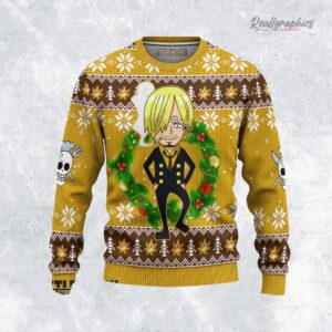 sanji ugly sweater one piece xmas ugly sweatshirt sweater 1 vvwojy