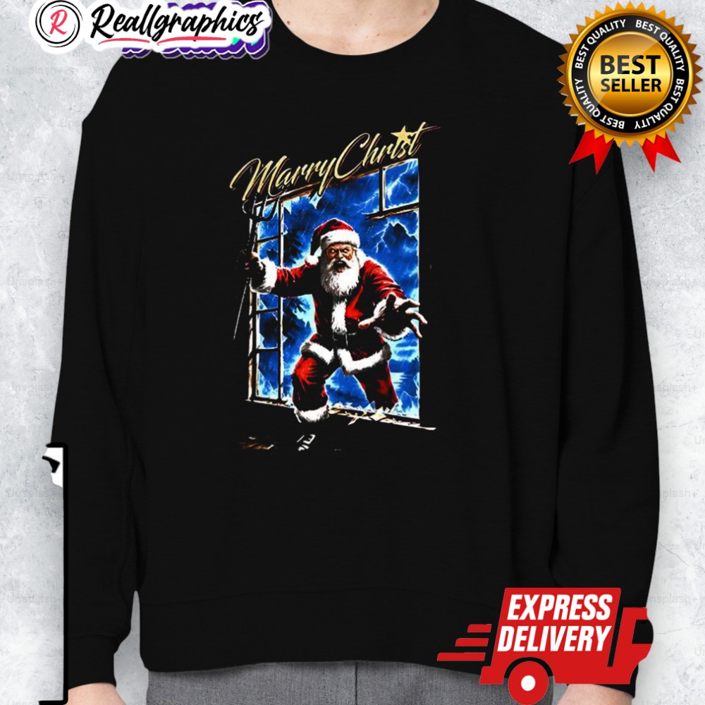 santa claus x poseidon marry christ horror christmas shirt 2 kzmkeu