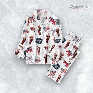 santa trump dancing trump vance christmas pajama set 1 d61mp5