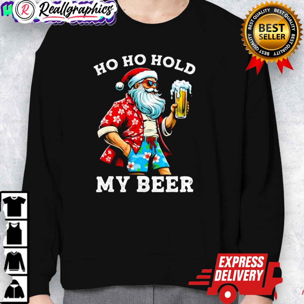 santa with sunglasses and beer christmas shirt 2 lh4mhd