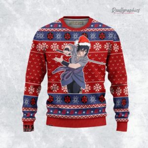 sasuke ugly christmas sweater naruto sharingan x rinnegan sweatshirt 1 zupo5y