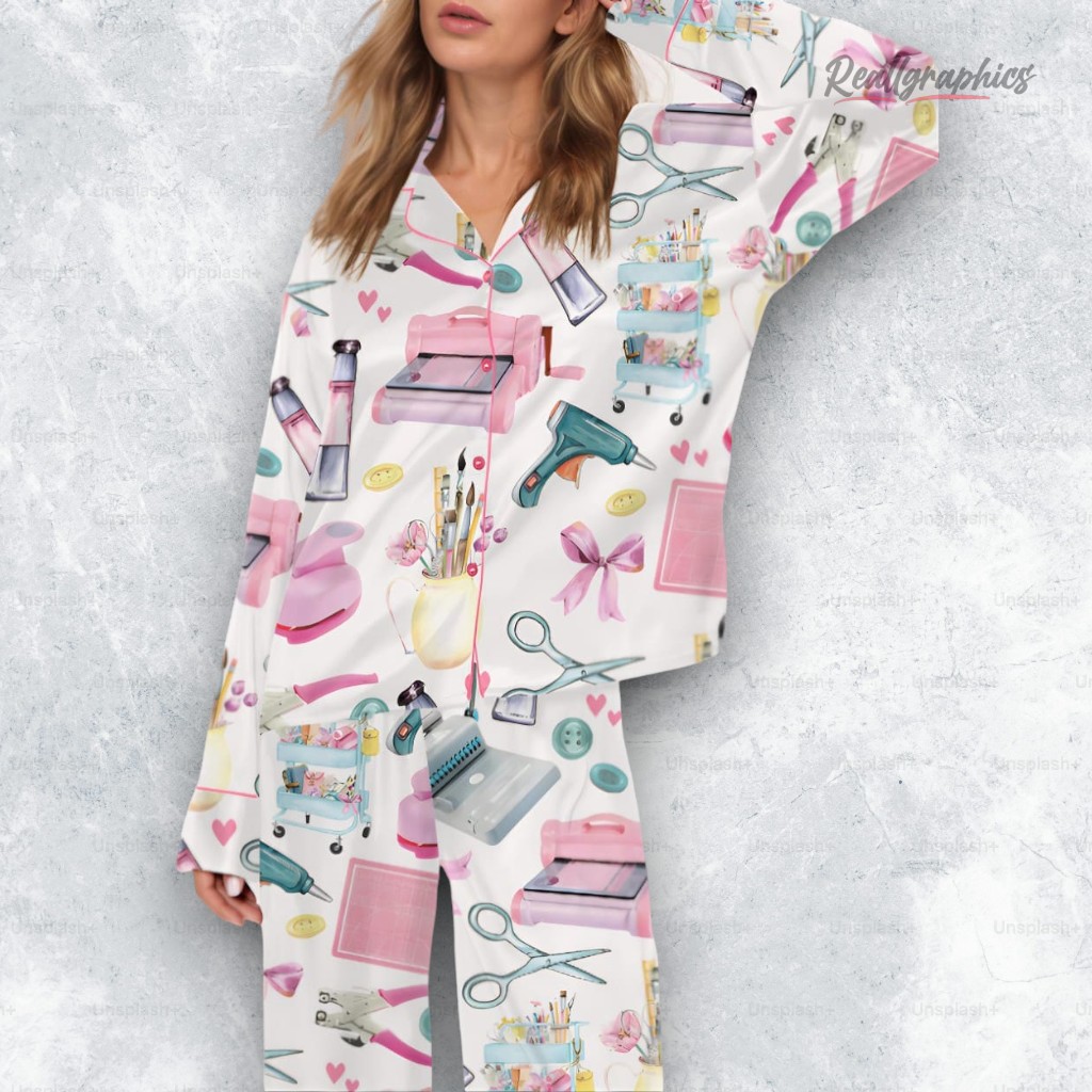 Scrapbook Girl Satin Pajama Set Scrapbook Girl Satin Pajama Set