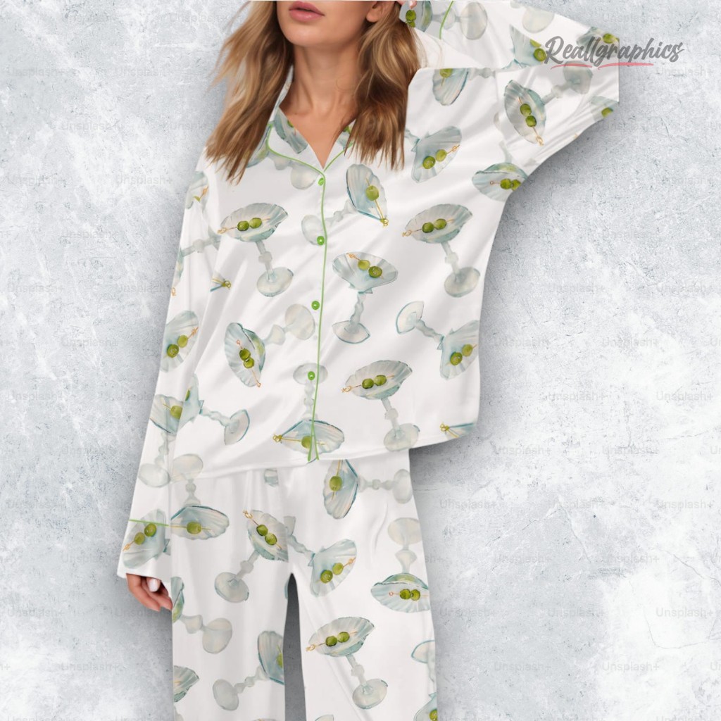 seashell martini satin pajama set 2 ha9ard