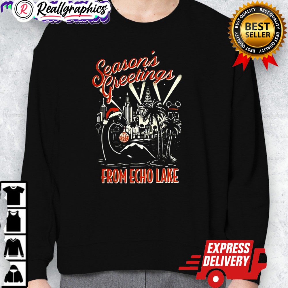 seasons greetings from echo lake monster christmas shirt 2 fcxheq