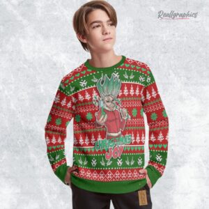 senku ishigami ugly sweater custom dr stone sweatshirt 1 cokqrq