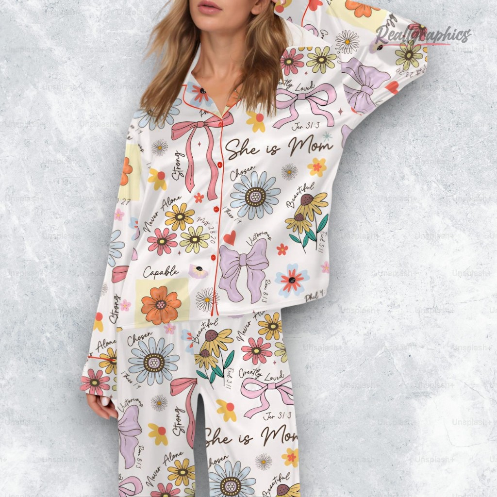 she is mom coquette mothers day gift satin pajama set 2 lb66qv