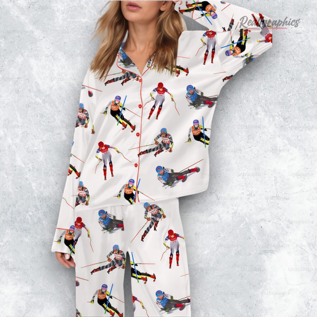 shiffrin 100th world cup winner satin pajama set 2 zwm4c3