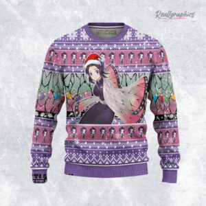 shinobu ugly christmas sweater demon slayer custom anime sweatshirt 1 epnalj