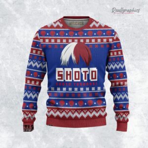 shoto ugly sweater custom my hero academia sweatshirt 1 f1wqag