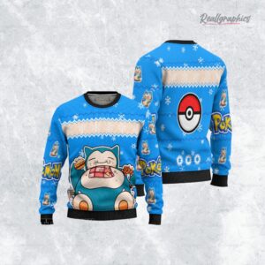 snorlax pokemon anime christmas ugly sweater anime xmas gift ideas 3 ohxa2d