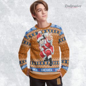 son goku santa claus sweatshirt dragon ball xmas ugly sweater 1 kh4t4x