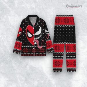 spiderman and venom christmas pajamas set 1 kl8cfs