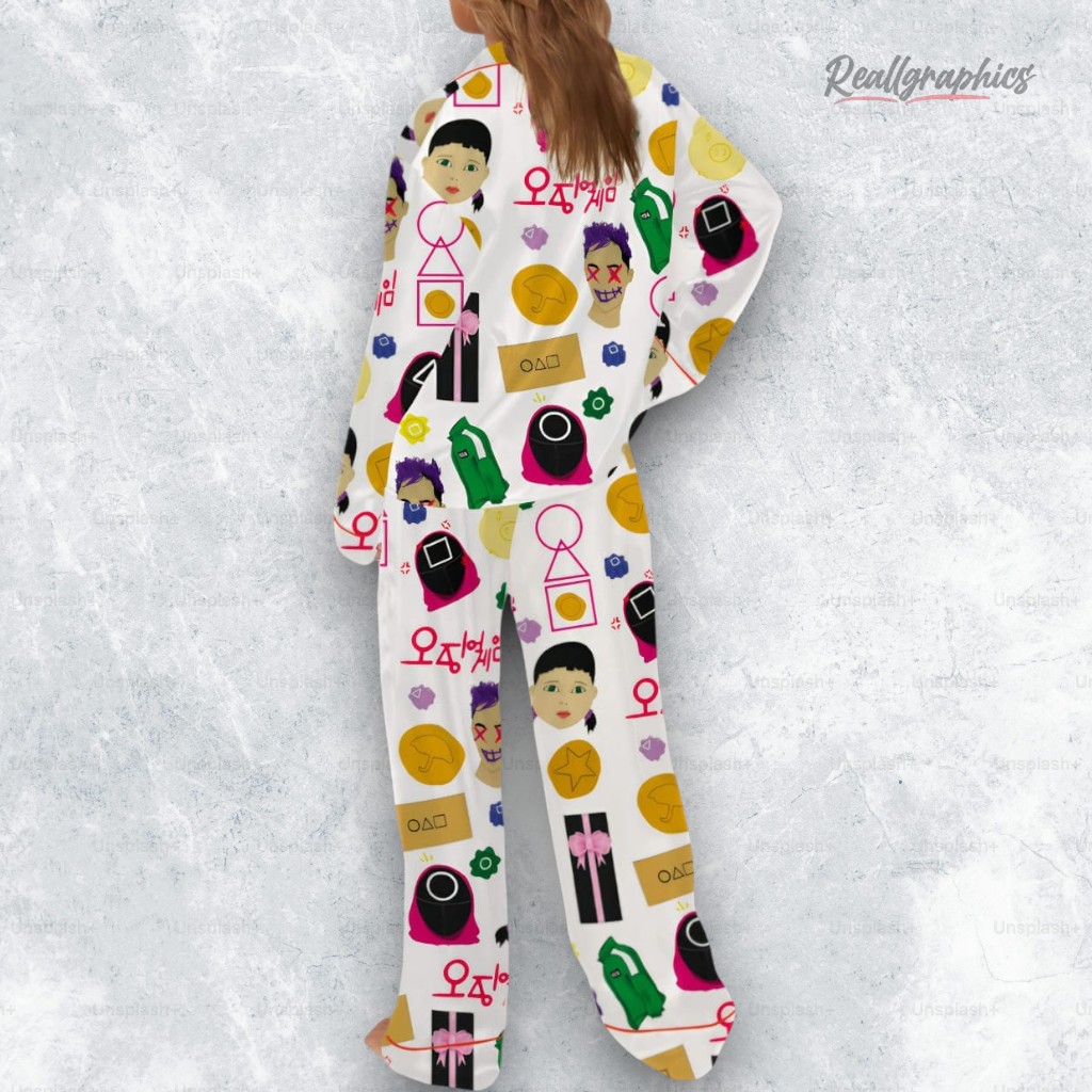 squid play satin pajama set 2 qchb7e