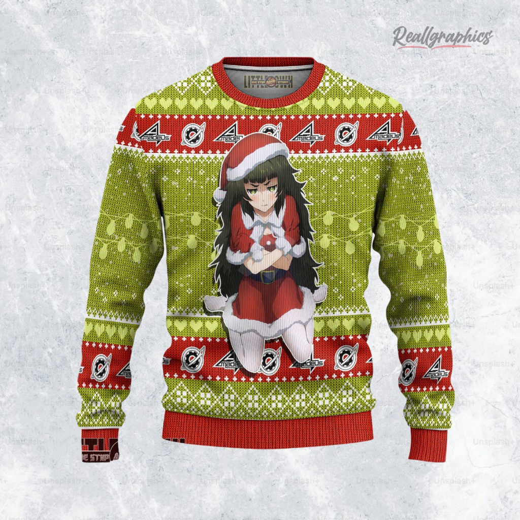 Steins Gate Ugly Sweater Custom Maho Sweatshirt Steins Gate Ugly Sweater Custom Maho Sweatshirt