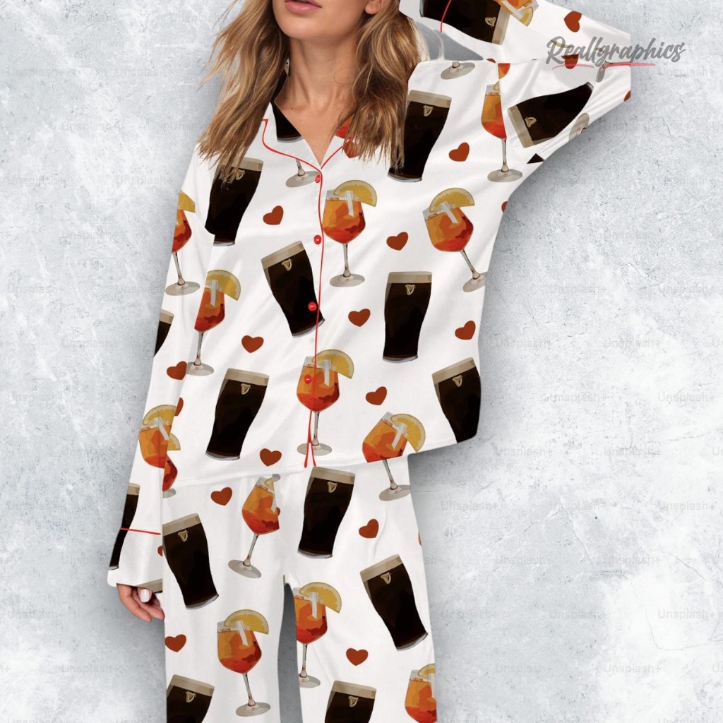 stout and aperol spritz satin pajama set 2 sxqqks