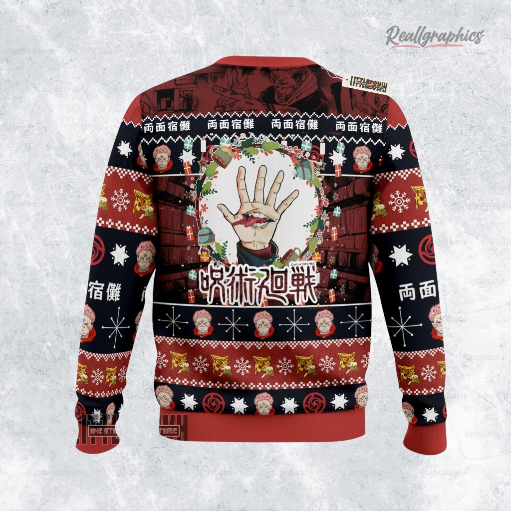 sukuna jjk ugly sweater anime xmas gift ideas 2 ai85eg