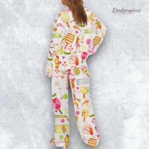 summer pickleball silky satin pajama set 1 slvoza