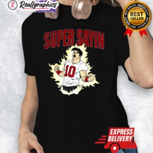 super saiyan player number 10 cartoon shirt 1 vla2ff