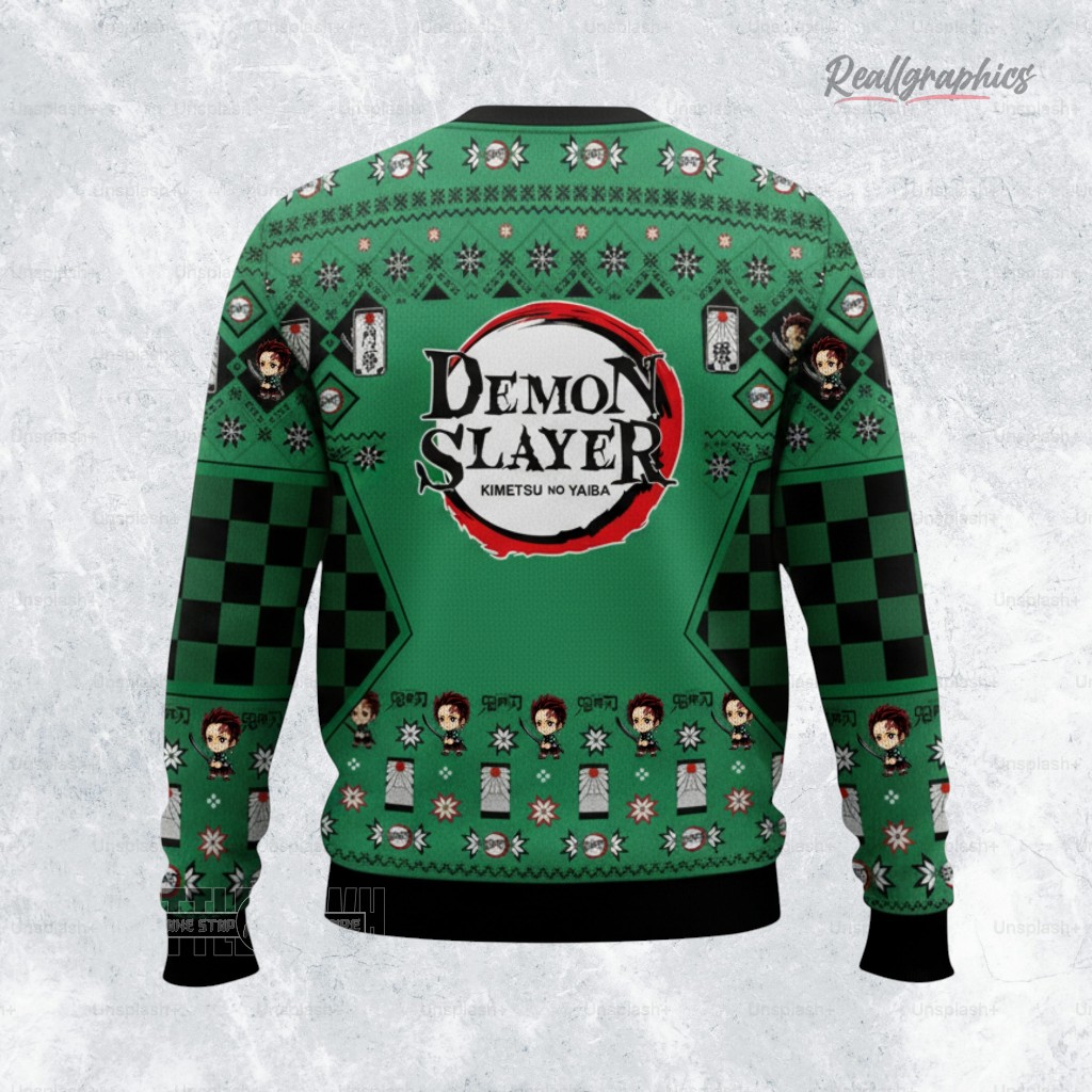 tanjiro kny ugly sweater anime xmas gift ideas 2 gcxmxy