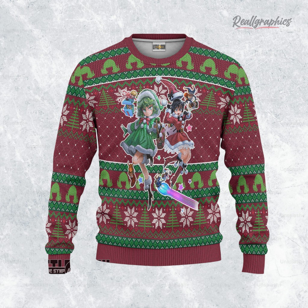 tatsumaki and fubuki ugly sweater custom one punch man sweatshirt 2 u4vwxk