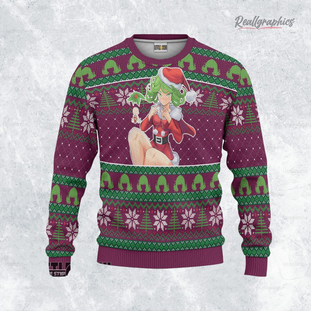 tatsumaki ugly sweater custom one punch man sweatshirt 2 wryeln