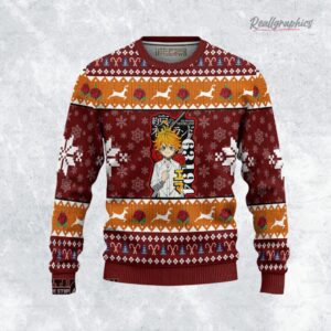 the promised neerland ugly christmas sweater emma custom anime sweatshirt 1 ldqdfd