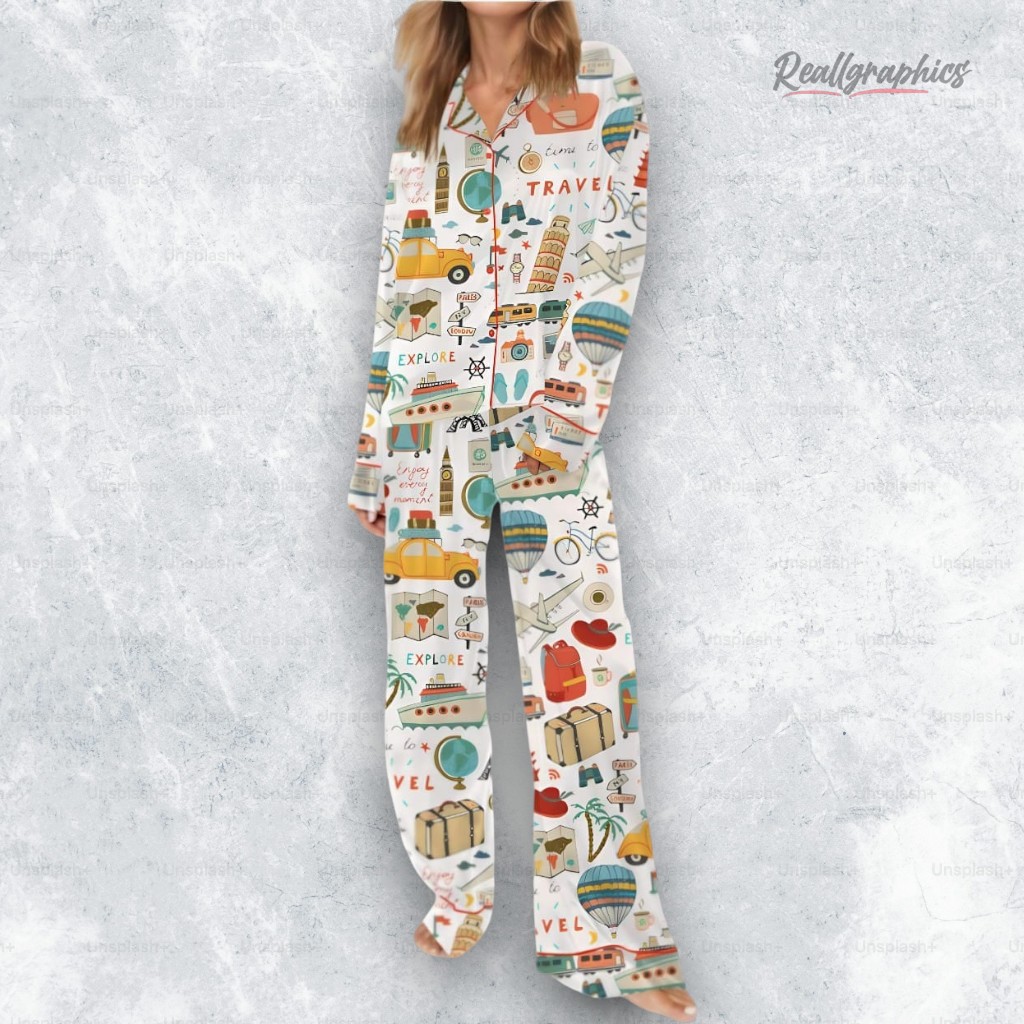 time to trael satin pajama set 2 kbjvuq