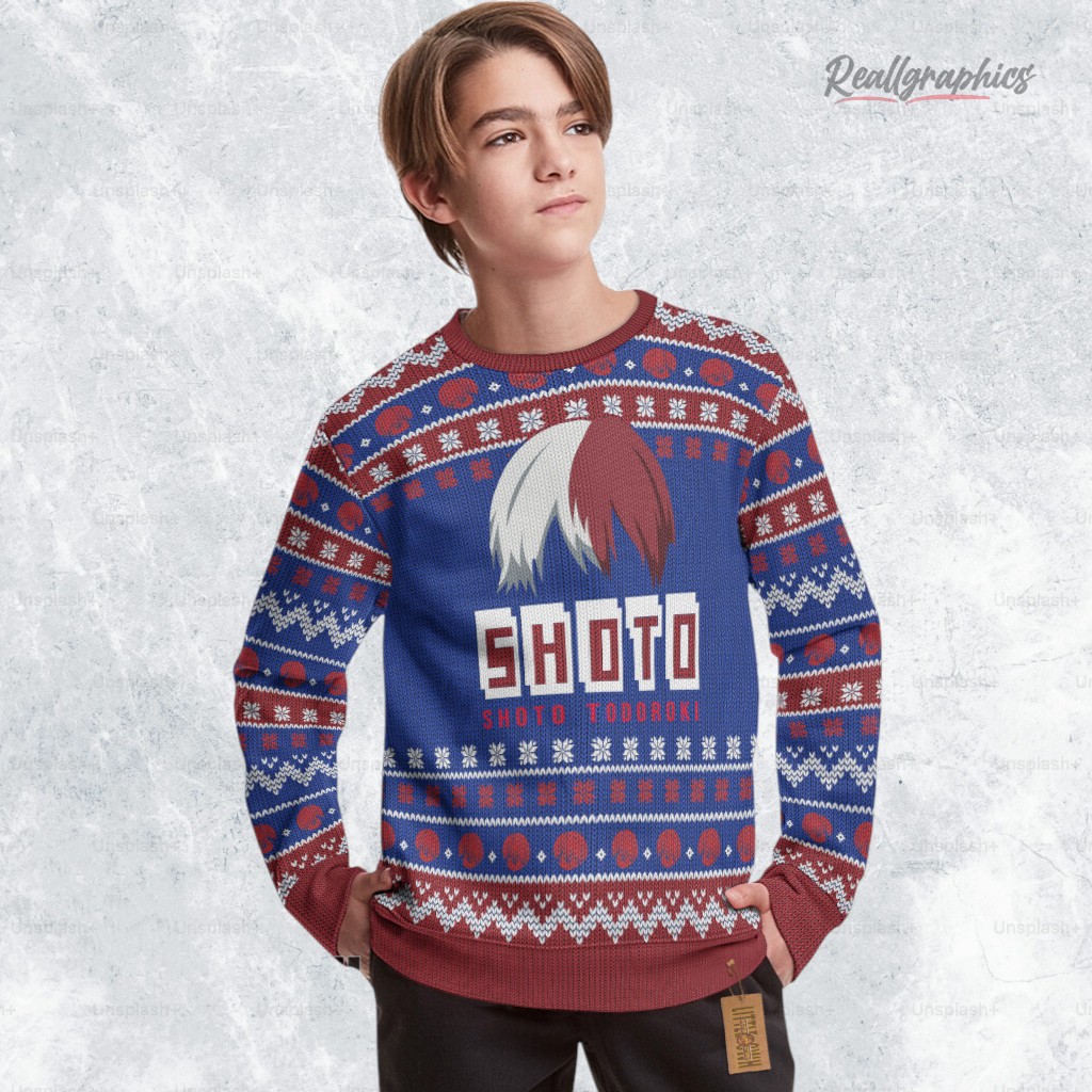 Todoroki Shouto Ugly Sweater My Hero Academia Xmas Ugly Sweatshirt, Sweater Christmas Gift Todoroki Shouto Ugly Sweater My Hero Academia Xmas Ugly Sweatshirt, Sweater Christmas Gift