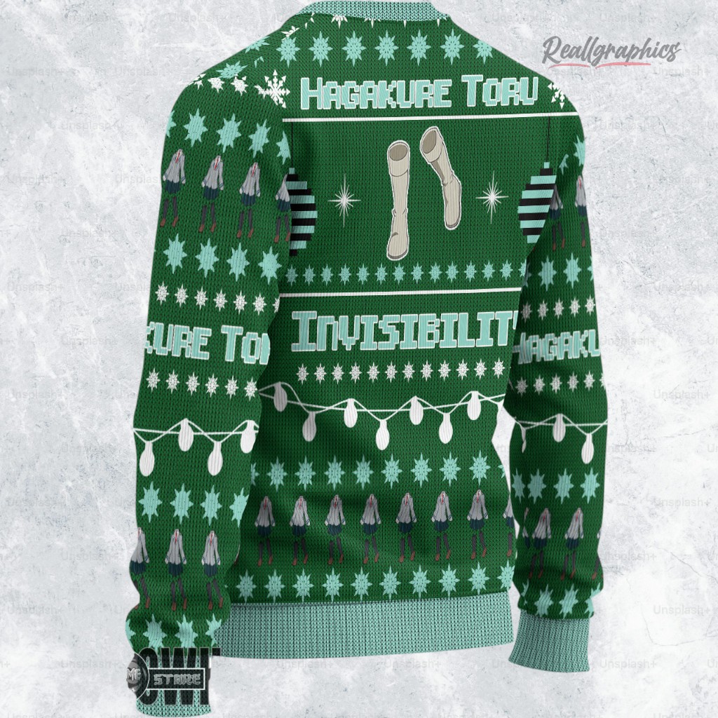 toru hagakure ugly christmas sweater my hero academia sweatshirt 2 rga19a